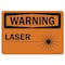 Signmission OSHA Warning Decal, Laser, 7in X 5in Decal, 7" W, 5" H, Landscape, Laser OS-WS-D-57-L-19683 - alternate 1